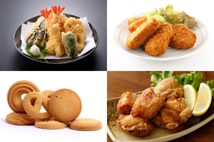 Enhancing and maintaining the texture of confectionery and fried foods with food quality improver